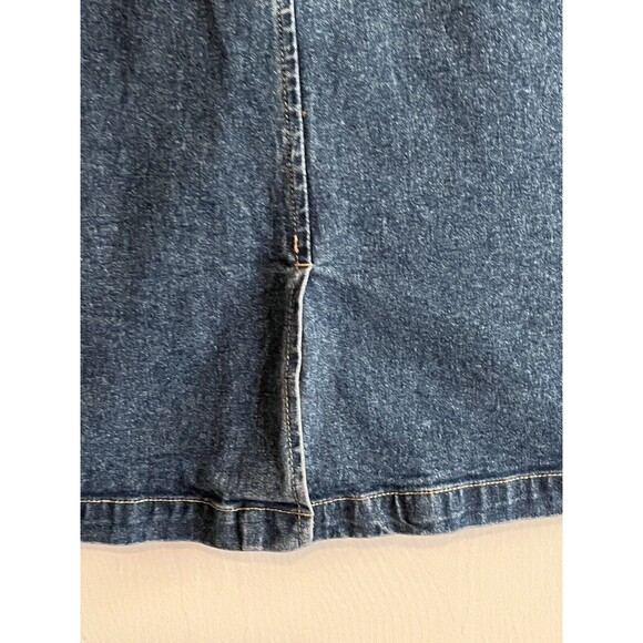 Appleseed’s Denim Skirt Size 18 Front & Back Pockets Belt Loops Button Zip - Picture 6 of 9